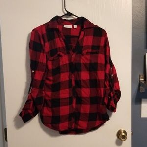 Red and black plaid shirt